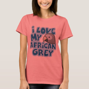 T-shirt J'aime ma sonnerie de dames de gris africain de