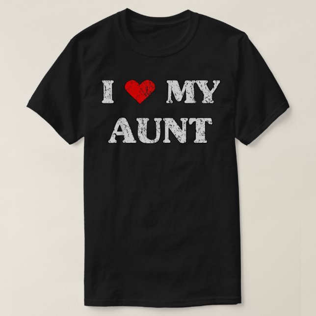 T-shirt J'Aime Ma Tante Graphique (Design devant)