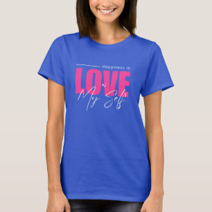T-shirt J'aime ma typographie personnelle femmes profond T