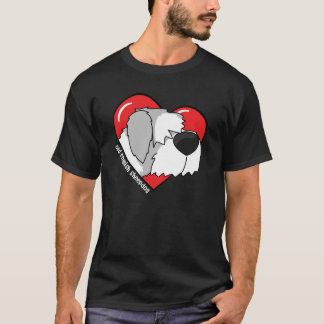 T-shirt J'aime ma vieille pièce en t anglaise d'obscurité