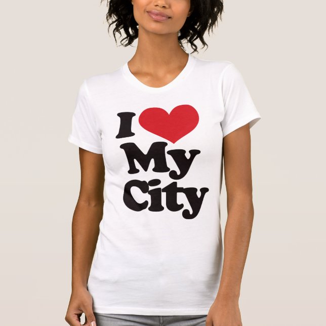 T-shirt J'aime ma ville (Devant)