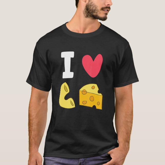 T-shirt J'Aime Mac Et Fromage Macaroni Fromage (Devant)