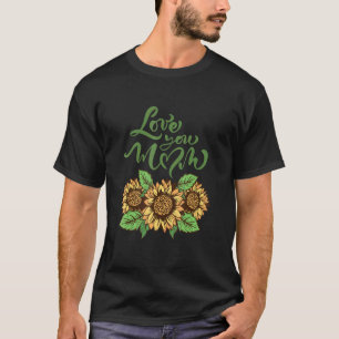 T-shirt J'aime Maman Fête des Mères Léopard Tournesols Pou