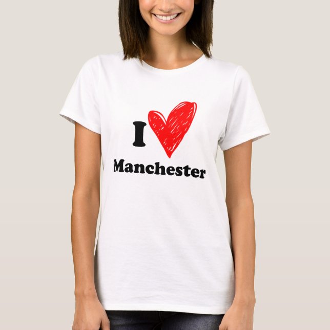 T-shirt J'aime Manchester (Devant)