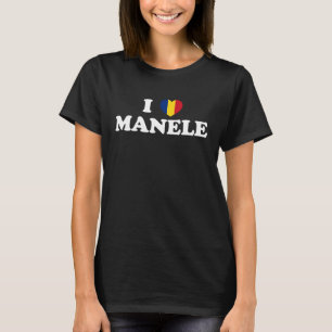 T-shirt J'AIME MANELE Musique Drapeau Roumain Roumanie Hom