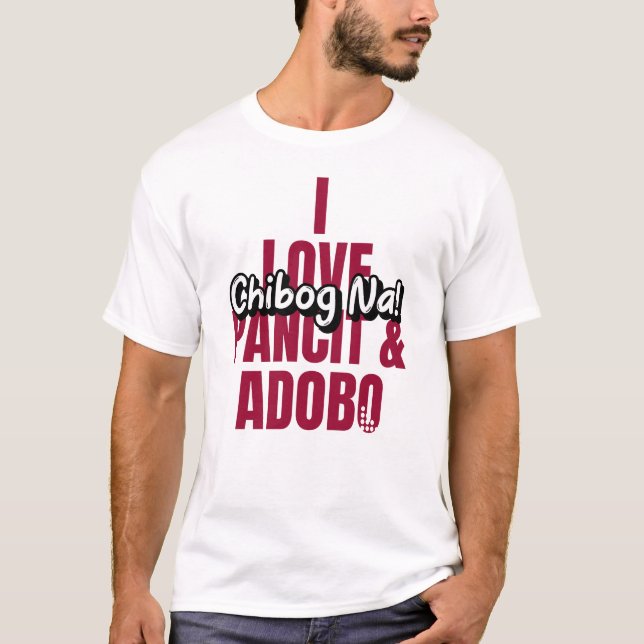 T-shirt J'aime manger adobo et pancit v2 (Devant)
