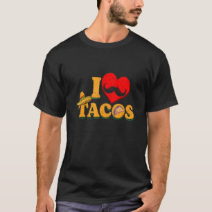 T-shirt J'Aime Manger Délicieux Tacos Mexicain Plat Taco