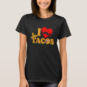T-shirt J'Aime Manger Délicieux Tacos Mexicain Plat Taco