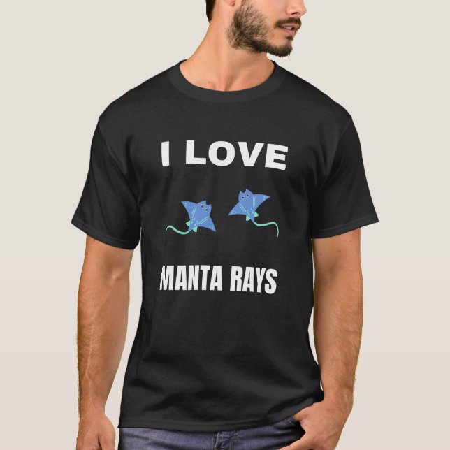 T-shirt J'aime Manta Rays (Devant)