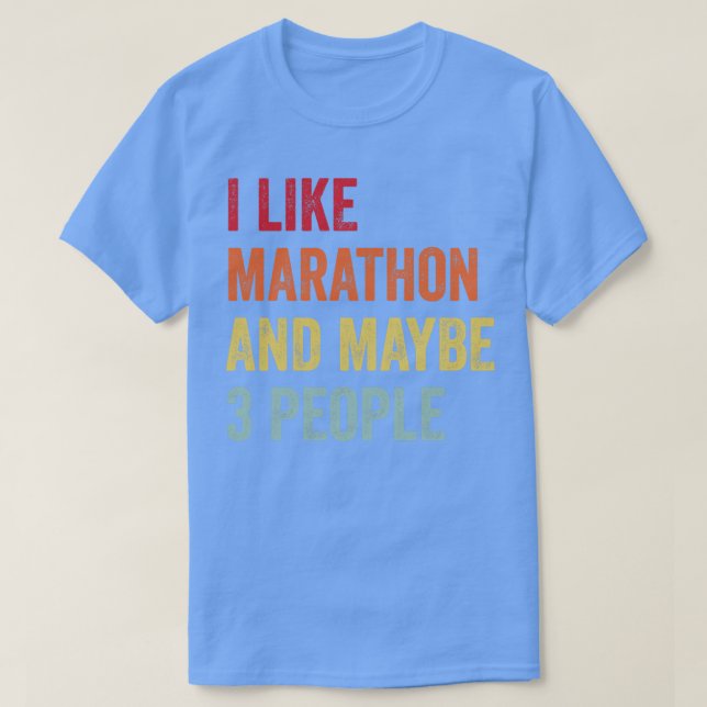 T-shirt J'Aime Marathon Peut-Être 3 Personnes (Design devant)