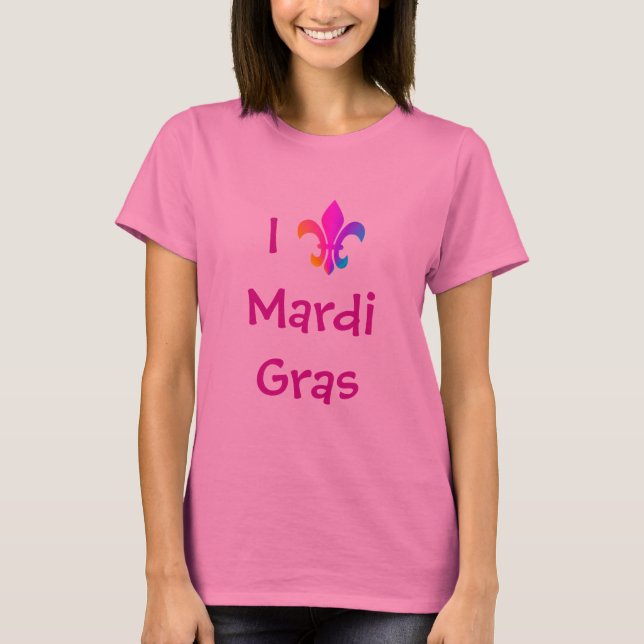 T-Shirt J'Aime Mardi Gras (Devant)