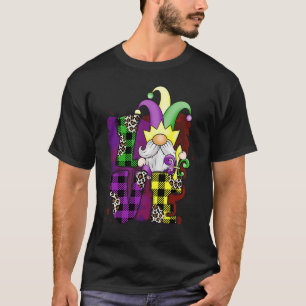 T-shirt J'Aime Mardi Gras Gnomes Avec Fleur de Lis Hommes