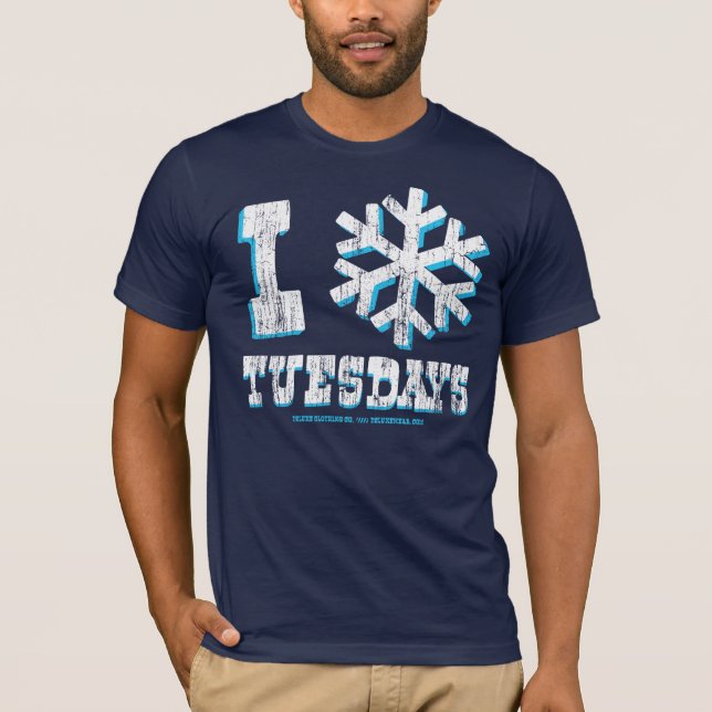 T-shirt J'aime mardi (le cru) (Devant)