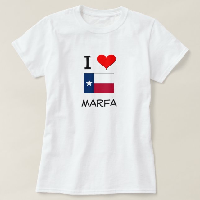 T-shirt J'aime Marfa le Texas (Design devant)