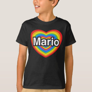 T-shirt J'aime Mario. Je t'aime Mario. Cœur