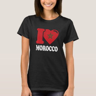 T-shirt J'aime Maroc Beau drapeau du Maroc J'adore Mor