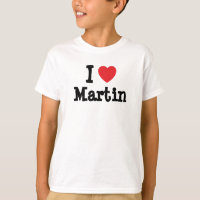 J'aime Martin coeur personnalisé