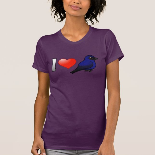 T-shirt J'aime Martins pourpre (Devant)