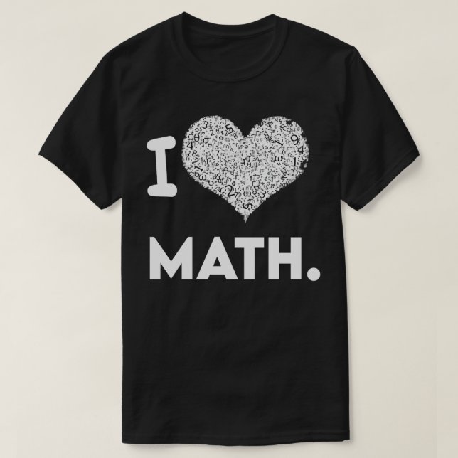 T-SHIRT J'AIME MATH 8 (Design devant)