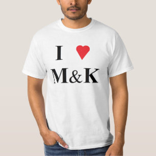 T-shirt J'aime Matt et Kim (M&K)
