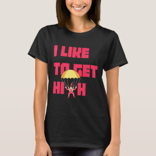 T-shirt J'aime me sentir planer amoureux du parachutisme