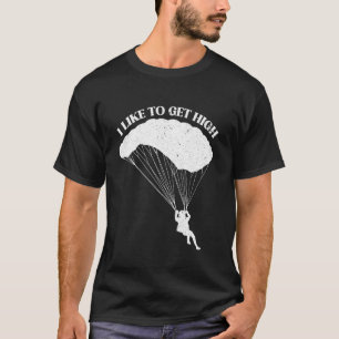 T-shirt J'aime me sentir planer en parachutisme parachutis