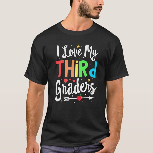 T-shirt J'aime mes 3e baccalauréat 3e année Enseignant Ret (Devant)