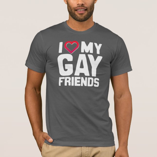 T-SHIRT J'AIME MES AMIS GAY (Devant)