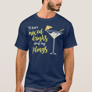 T-shirt J'aime mes boissons comme j'aime mes métaphores Mi