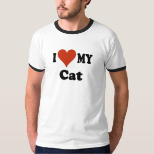T-shirt J'aime mes cadeaux et habillement de chat
