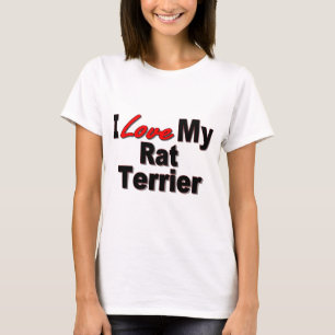 T-shirt J'aime mes cadeaux et habillement de chien de Rat