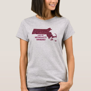 T-shirt J'aime mes canneberges du Massachusetts