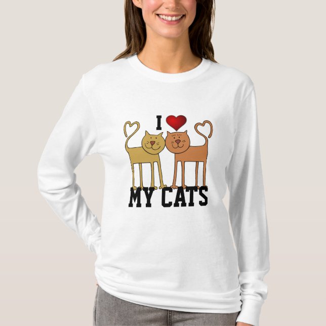 T-shirt J'Aime Mes Chats (Devant)
