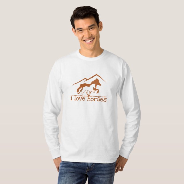 T-shirt j'aime mes chevaux (Devant entier)