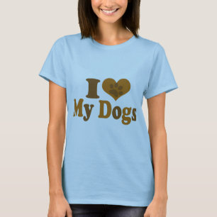 T-shirt J'aime mes chiens