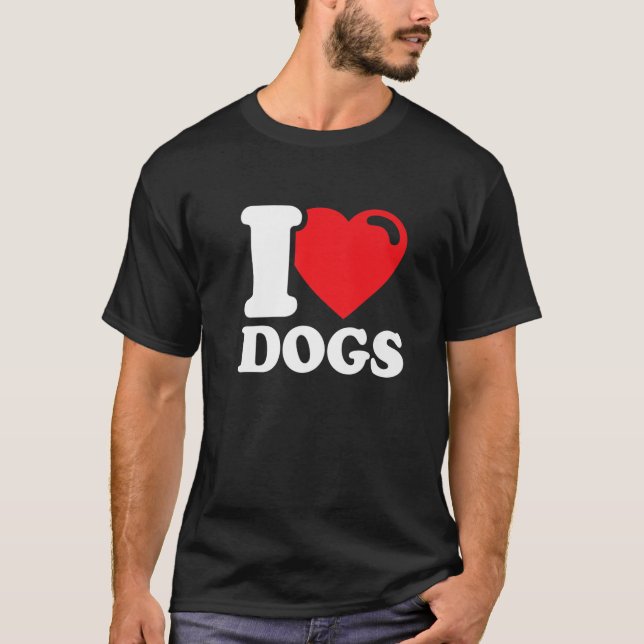 T-shirt J'aime mes chiens - J'aime les chiens (Devant)