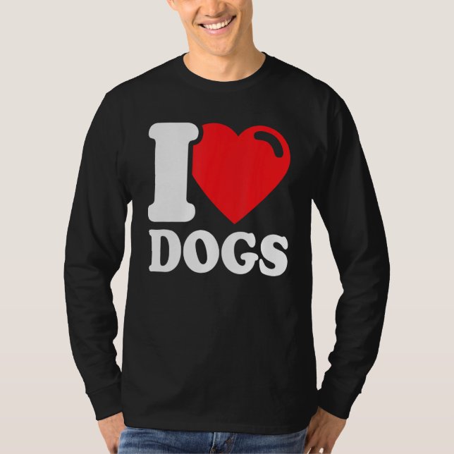 T-shirt J'aime mes chiens J'aime les chiens 1 (Devant)