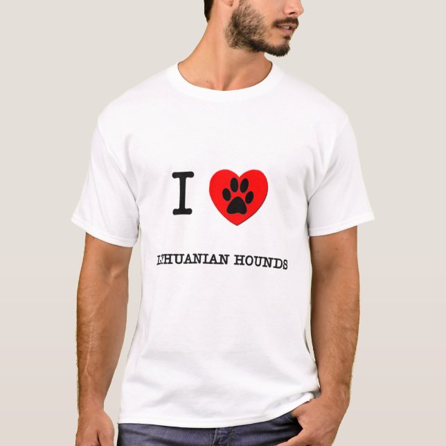 T-SHIRT J'AIME MES CHIENS LITHUANIENS (Devant)