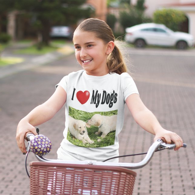T-Shirt J'aime mes chiens photo (Créateur téléchargé)