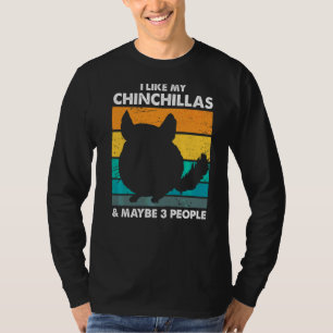 T-shirt J'Aime Mes Chinchillas Et Peut-Être 3 Personnes