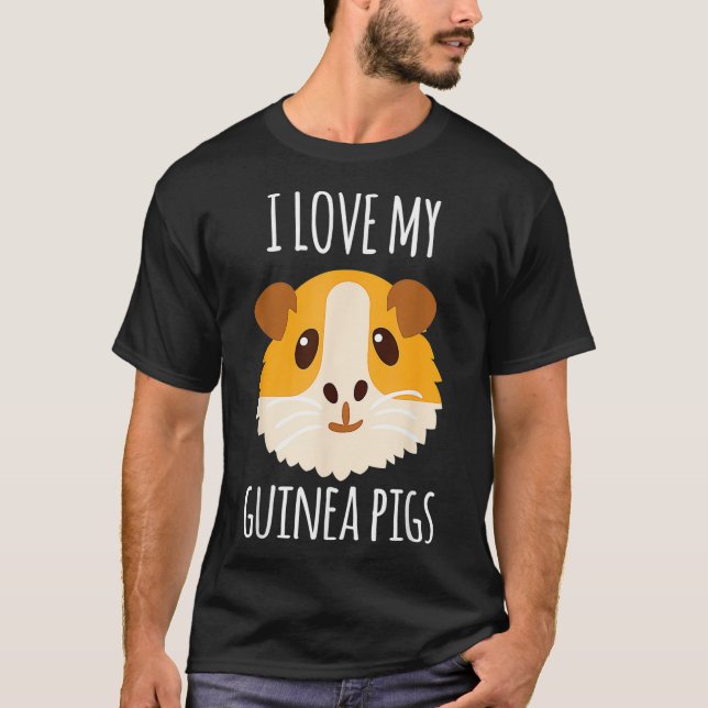 T-shirt J'Aime Mes Cochons De Guinée  (Devant)