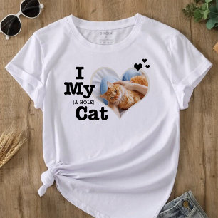 T-shirt J'Aime Mes Coeurs De Chat   Drôle Ajouter du texte