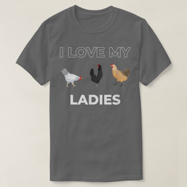 T-shirt J'Aime Mes Dames Drôle Chicken Whisperer Farmer (Design devant)