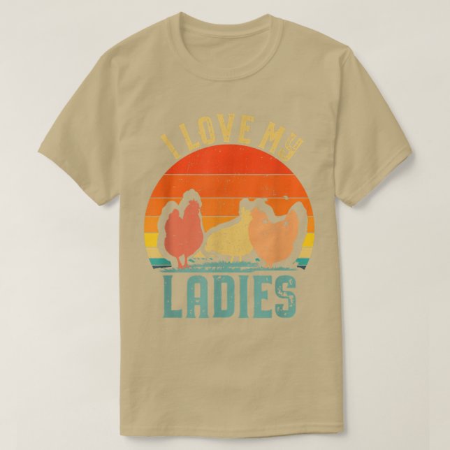 T-shirt J'Aime Mes Dames Drôle Humour Volaille Agriculture (Design devant)