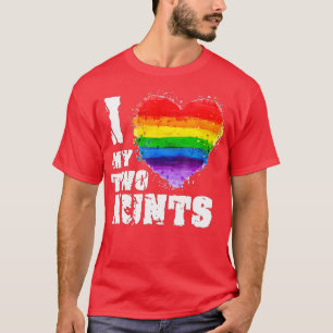 T-shirt J'aime mes deux Aunts Gay LGB cadeau 