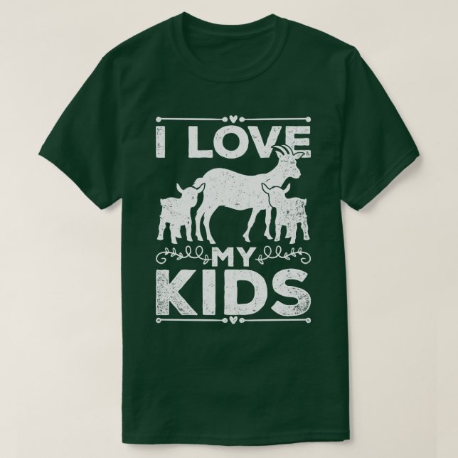 T-shirt J'Aime Mes Enfants Chèvre (Design devant)