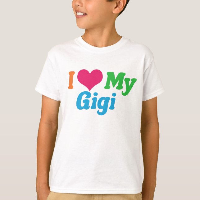 T-shirt J'Aime Mes Enfants Gigi (Devant)