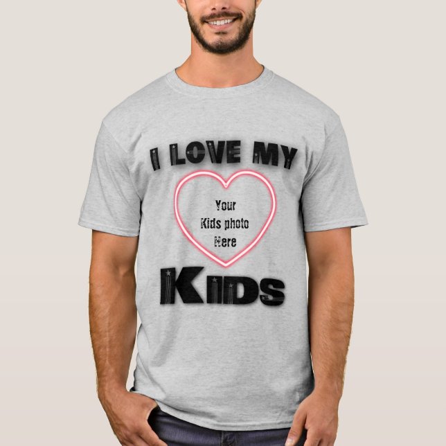 T-shirt J'aime mes enfants t-shirt, chemises d'amour, femm (Devant)