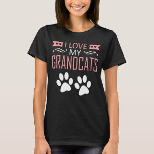 T-shirt J'aime mes grands-chats - Amoureux des chats grand