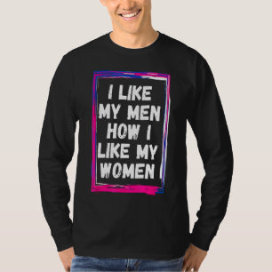 T-shirt J'Aime Mes Hommes J'Aime Mes Femmes Bisexuelle Fie